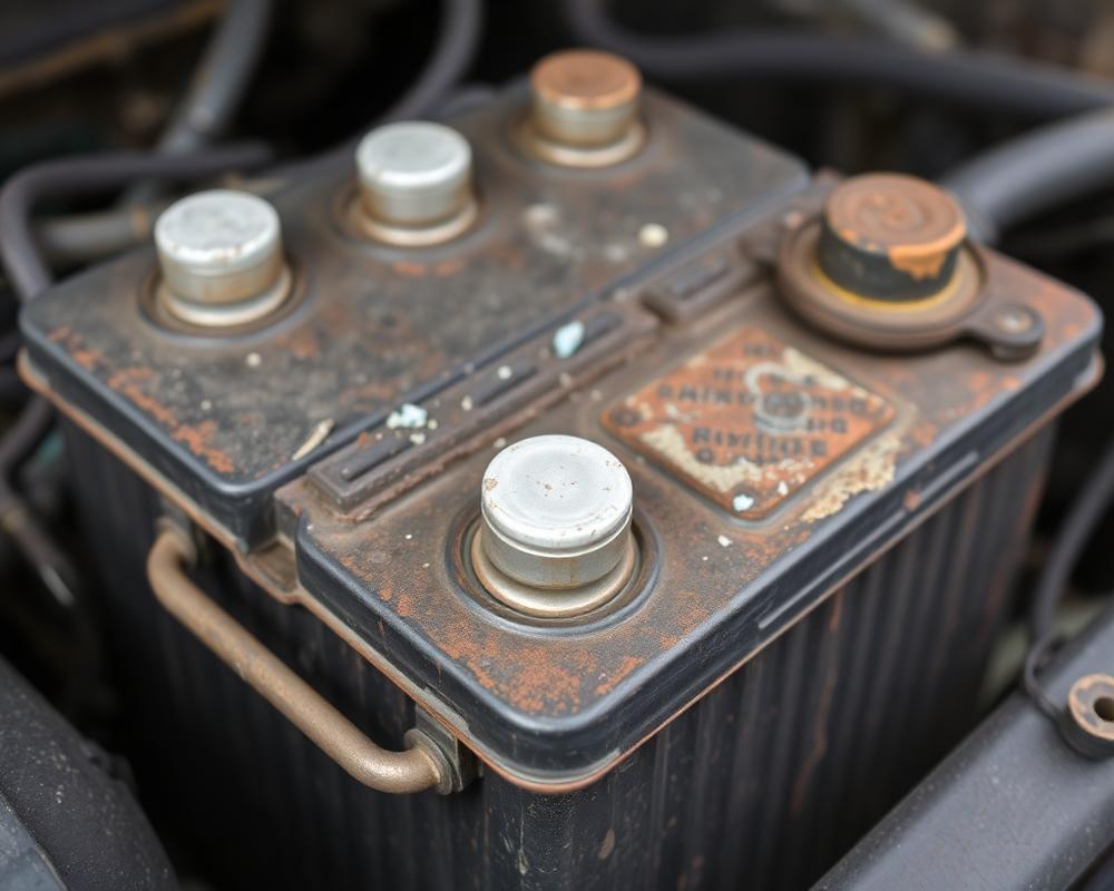 Corroded battery → Fresh install — before